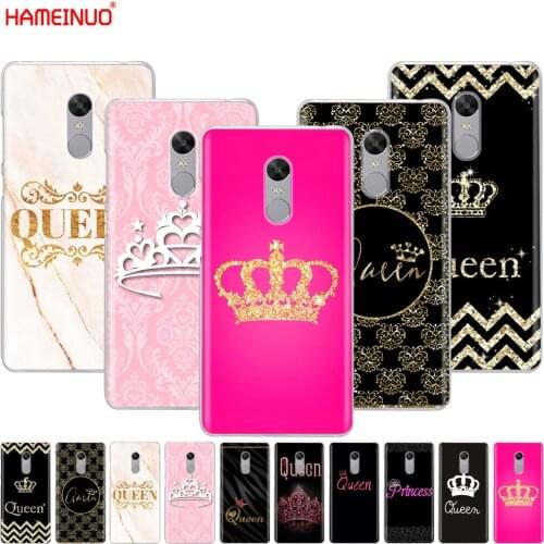HAMEINUO Queen and king crown Coque Cover phone Case for Xiaomi redmi 5 4 1 1s 2 3 3s pro PLUS redmi note 4 4X 4A 5A