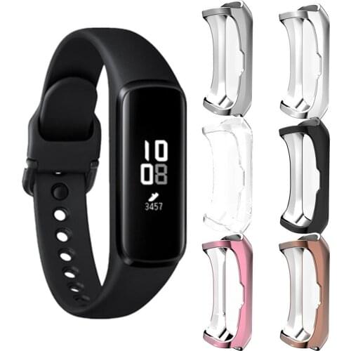 XHQ 2020 new case Suitable for Samsung Galaxy fit watch case full package plating protection TPU soft shell fit watch case