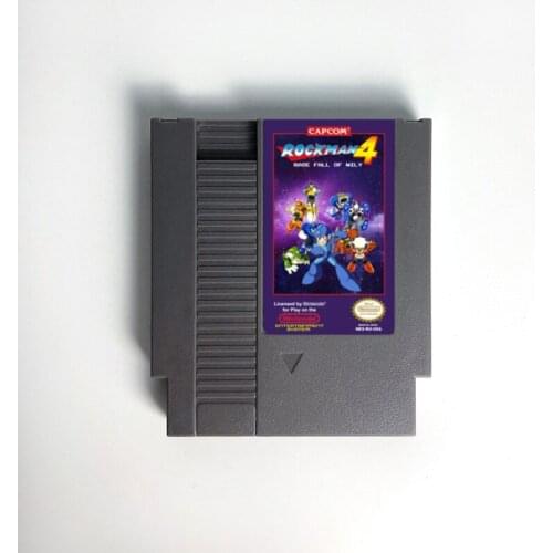 Rockman 4 Rase Fall of Wily - Game Cartridge For NES Console 72 Pins 8bit