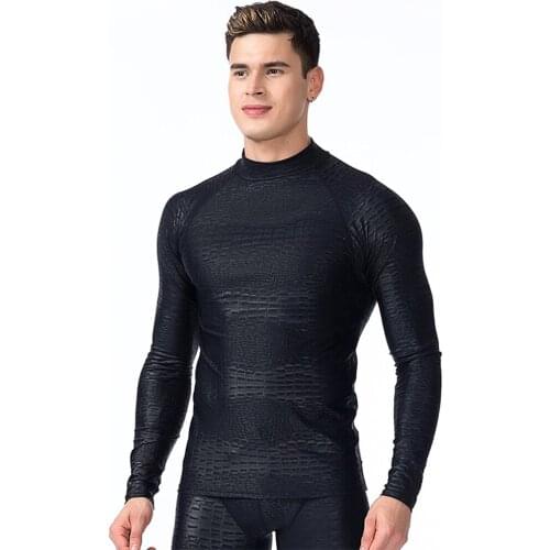 Swimming Suit for Men Long Sleeve Swimsuit Rash Guard Quick-Dry Diving Snorkeling Swimming Surfing Rash Guard Anti Surf Swimwear