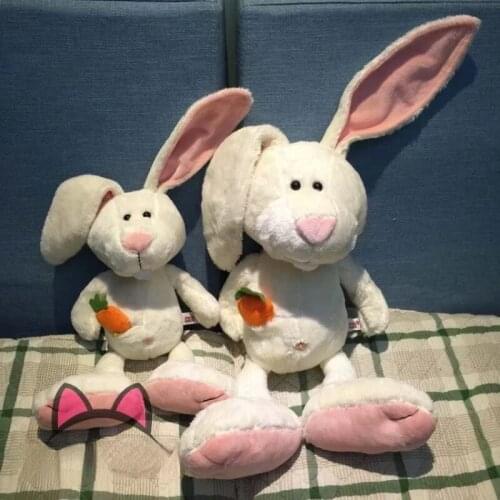 Dropship 50cm Cute White Rabbit With Carrots Plushie Stuffed Animial Bunny Toy Birthday Gift Doll