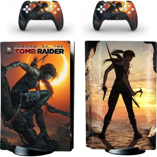 Tomb Raider PS5 Standard Disc Edition Skin Sticker Decal Cover for PlayStation 5 Console & Controller PS5 Skin Sticker Vinyl