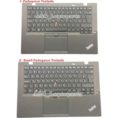 New Brazil Portuguese Teclado Keyboard for LENOVO Thinkpad X1 Carbon 3rd 2015 & Palmrest Top Cover Case & Touchpad , Black