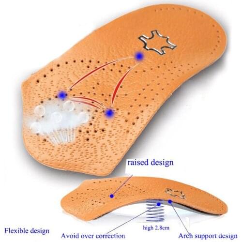 Half Arch Support Orthopedic Insoles Flat Foot Correct Feet Care Shoe Pad Gift