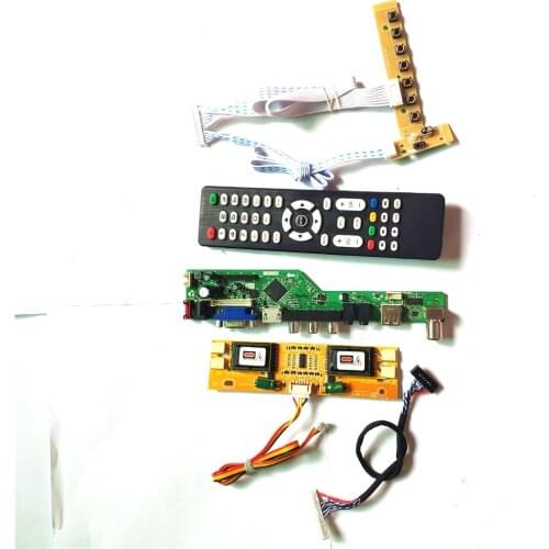 For M190MWW1 M190MWW3 R0 T.V53 controller board LCD VGA HDMI-Compatible AV USB RF 4CCFL 30Pin LVDS Remote+Inverter+keyboard