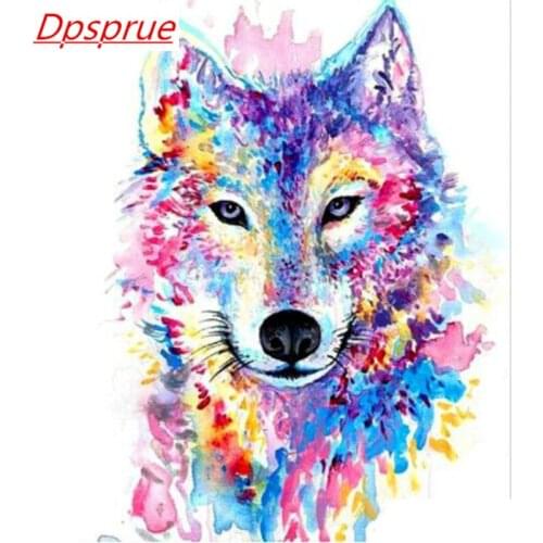 Dpsprue 5D Full Square / Round DIY Diamond Painting Cross Stitch Cartoon Dog 3D Embroidery Diamond Mosaic Home Decor Gift