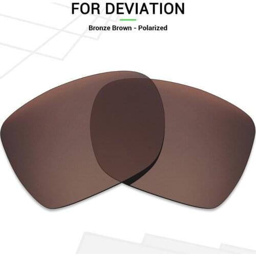 Mryok Anti-Scratch POLARIZED Replacement Lenses for Oakley Deviation Sunglasses Bronze Brown
