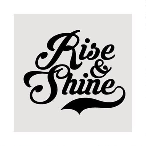 Rise & Shine Lettering Pattern Removable Wall Stickers for Living Room Home Art Vinyl Decals Bedroom Wallpaper Decor Murals K742