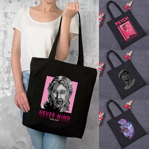 Large Capacity Canvas Tote Shoulder Bag Fabric Linen Cloth Reusable Shopping Bag for Women Beach Handbags Shopper Bags Girl Bag