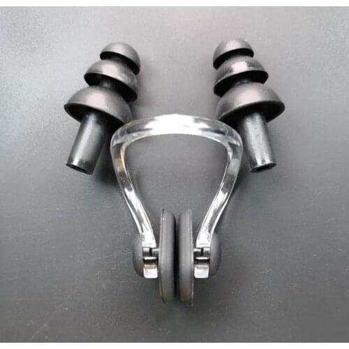 1 Set Waterproof Soft Silicone Swimming Set Nose Clip Ear Plug Earplug Protection