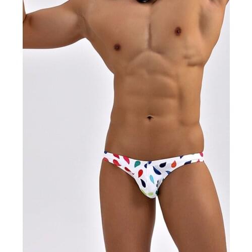 2021 white men sexy tight low waist swimwear men sports beach shorts swim briefs bikinis swiming surfing swimsuits small size