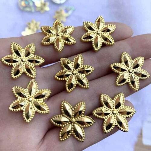 36pcs 24mm Flowers stones and AB crystals flat back Acryl Rhinestone applique DIY Wedding Dress Beads -HA82
