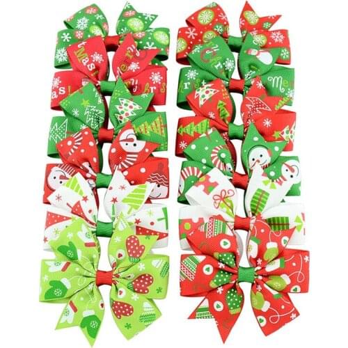 50pcs Pet Dog Hair Accessories Christmas Pet Dog Hair Bows Large Dog Hair Clip Pet Gromming Product