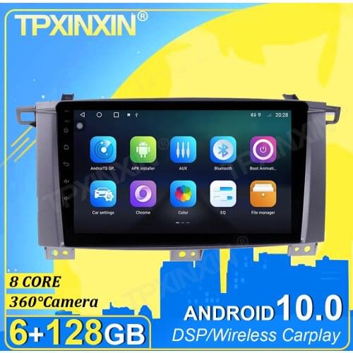 Android 10.0 6G+128G Carplay 360 Camera For Land Cruiser LC100 2002-2007 Radio Multimedia Player Radio Tape Recorder Video GPS