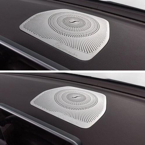 Car styling Audio Speaker For Mercedes Benz W205 X253 GLC C Class Dashboard Loudspeaker Cover Stickers Trim Auto Accessories LHD