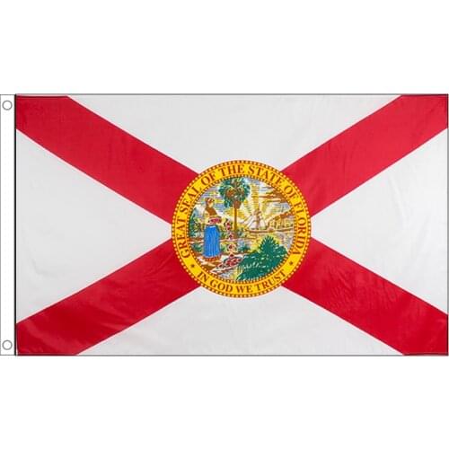 Free Shipping xvggdg 90x150cm Florida State Polyester Flag - FL State Flags with Brass Grommets 3 X 5 Ft