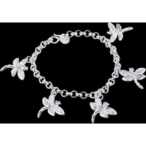 High Quality Full Waterdrops Bracelet for Women Solid 925 Sterling Silver Fashion Jewelry Charm Bracelet