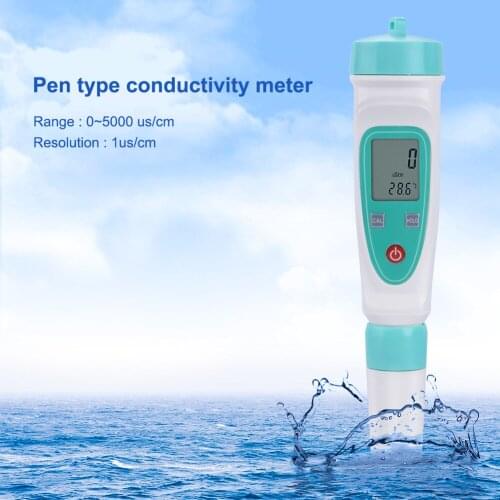 DDB-12L Digital Conductivity Meter, EC & Temperature 2 In 1 Water Quality Tester.0-5000us/cm Automatic Temperature Compensation