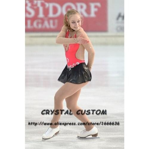 Custom Figure Skating Dresses For Girls Fashion New Brand Competition Children Ice Figure Skating Dresses Crystal DR3809