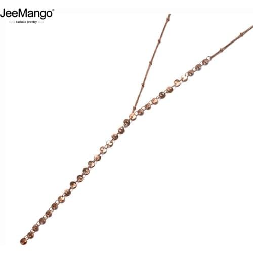 JeeMango Original Design Titanium Stainless Steel Charm Choker Necklaces Bohemia Chain & Link Pendant Necklace For Women JN20012