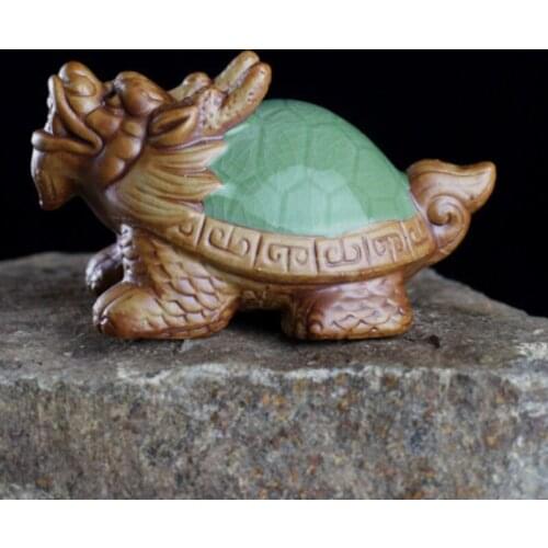 Ceramic Dragon Tortoise Ornaments Lucky and Evil Spirits Town House Feng Shui Home Decore Office Crafts Home Accessories