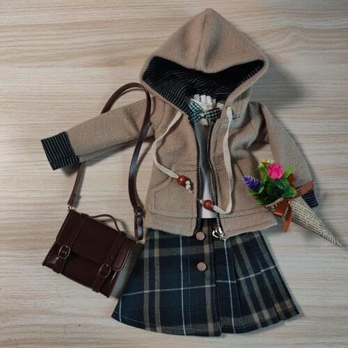 1/6 1/4 1/3 Scale BJD Clothes Coat + Skirt + Vest Set For BJD/SD YOSD MSD SD13 Girl Doll Accessories C1030