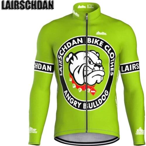 LairschDan 2021 Men Long Sleeve Cycling Jerseys Comfortable Sun-Protective Road Bike MTB Top Jersey Spring Autumn Green Jerseys