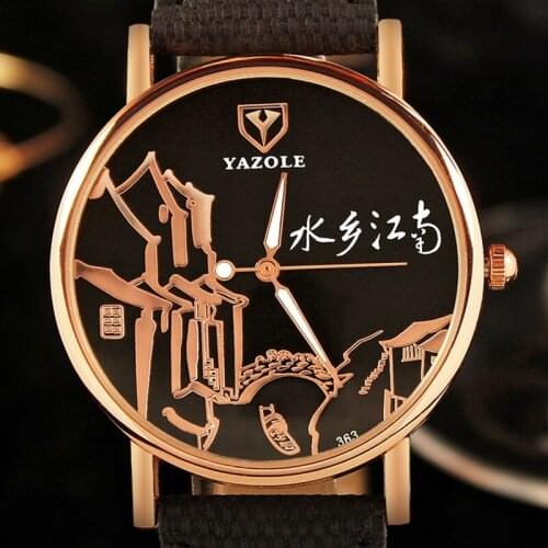 YAZOLE Hot Sell Fashion Charming Chinese Style Women Watch Luminous Hands Life Waterproof Quartz Wristwatch Relogio Feminino 363
