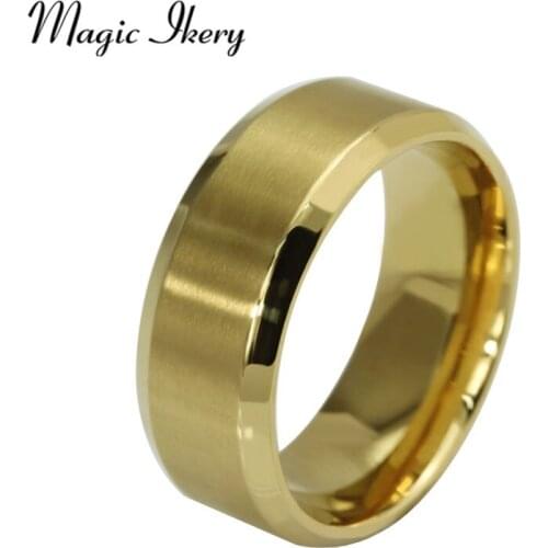Magic Ikery 4 Colors Hot Sale 316L Stainless Steel Simple Scrub Ring Wholesale Fashion Jewelry For Men MKR-004