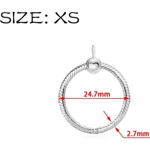 Fashion Jewelry 925 Sterling Silver O Pendant Fit Original Pandora Necklace DIY Birthday Gift Charms