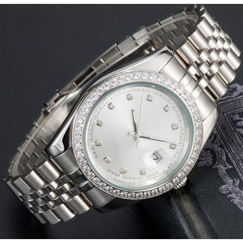 Montre de luxe Mens Watches 41mm Automatic Movement full Stainless Steel Watch 2813 Mechanical Wristwatches water