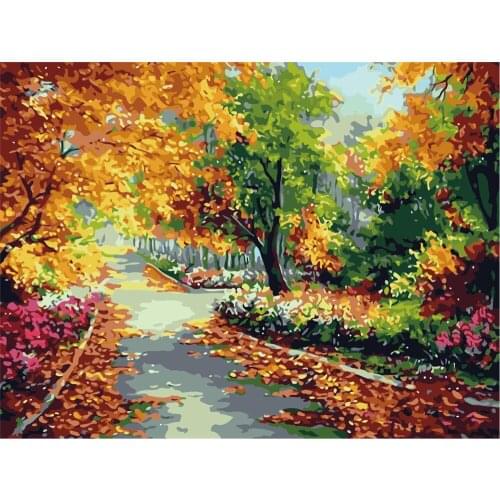 Sapphire True Diy Painting By Numbers Landscape Handpainted Art Gift Scenery Canvas Drawing Home Decor 40x50cm No Frame