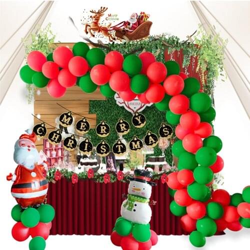 Christmas Balloon Set Christmas Hotel Shopping Mall School Decoration 12 inch Christmas Latex Balloon Flag Balloon Set