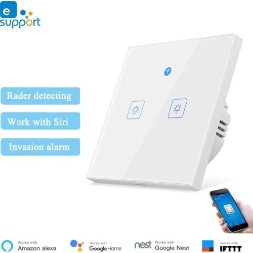 EWeLink Smart Wall Switch With Radar Motion Sensor Light Switch Motion detector APP Wireless Control Alexa Siri Voice Control