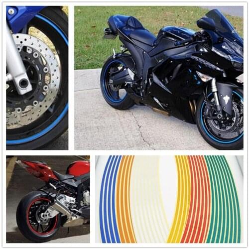 Strips Motorcycle Wheel Sticker Reflective Decals Rim Tape Bike Car Styling For YAMAHA FZ6S FZ6N Buell 1125CR 1125R M2