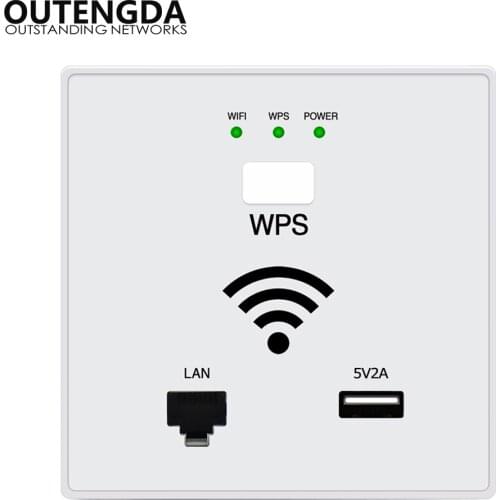 300Mbps in Wall WiFi Access Point Wireless Socket AP for Hotel Wi-Fi Project mini WIFI Repeater router RJ45 USB WPS Encryption