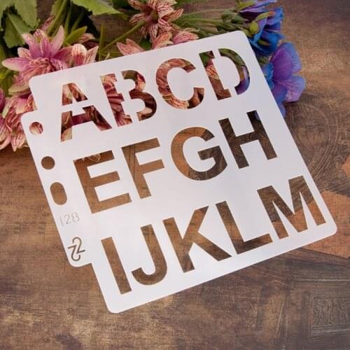 Letter and Number Stencils Reusable Plastic Letter Stencils Alphabet Journal Stencils Font Templates for Notebook Diary Scrapboo