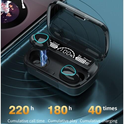 TWS F9-08 Bluetooth 5.1 Earphones Audio Earbuds 9D HiFi Setero Wireless Headphones 2200mAh Headsets With Mic