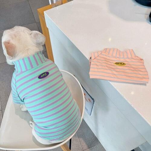 Spring Autumn Dog T-shirt Poodle West Highland White Terrier Bichon Schnauzer Pug French Bulldog Clothes Shiba Inu Clothing