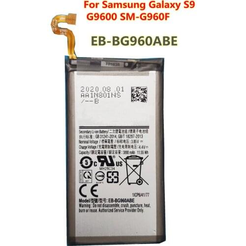 High quality EB-BG960ABE Battery For Samsung Galaxy S9 G9600 SM-G960F SM-G960 G960F G960 mobile Phone 3000mAh