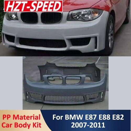 E82 Modify 1M PP Unpainted Car Body Kit Front Bumper Rear Bumper For BMW 1 Series E87 E88 E82 Appearance 2007-2011