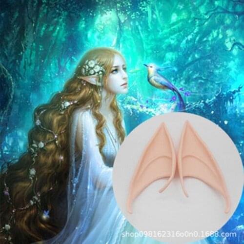 1Pair Halloween Latex Elf Ears High Simulation Soft Harmless False EarCosplay Elf Christmas Decoration