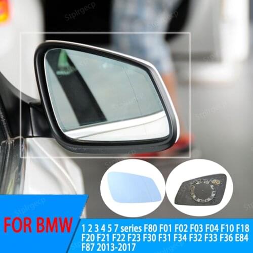 1pc Side View Rearview Blue Heated Left & Right Mirror Glass for BMW 4 Series F32 F33 F36 420d 420i 428i 430d 435i 2012-2016