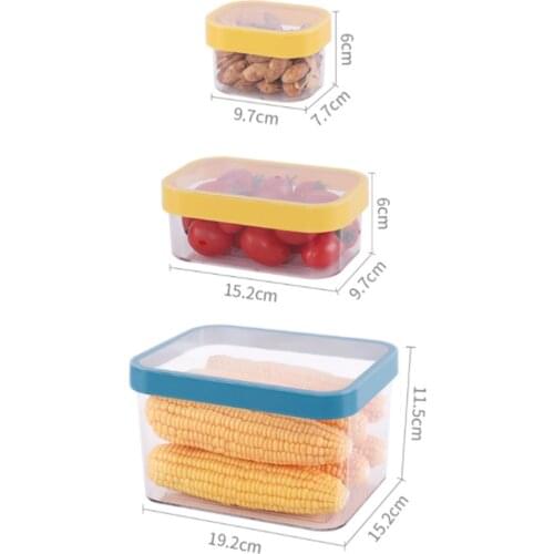 1PC Refrigerator Food Storage Containers with Lids Kitchen Storage Seal Tank Plastic Separate Vegetable Fruit Fresh Box