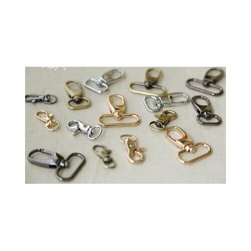 DIY handmade bag buckle accessories lobster clasp key chain hanging buckle 4 color 6 size choices 12pcs lot