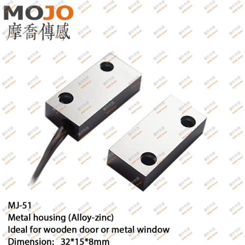 2020 MJ-51 N.O typeMetal housing (Alloy-zinc), ideal for wooden door or metal window magnet switch