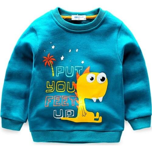 2020 Autumn Kids T shirt cotton Cartoon Print Jurassic World dinosaur boys girls coat tops toddler hoodies sweatshirts clothing