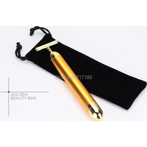 24K Beauty Bar Golden Energy Face Massager Beauty Care Vibration Facial Massager