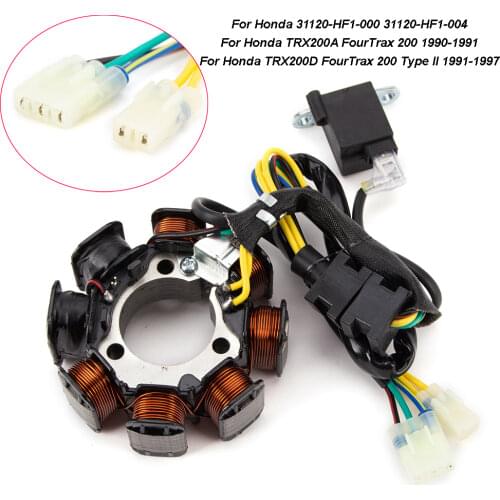 31120-HF1-000 31120-HF1-004 Stator Coil For Honda TRX200A FourTrax 200 1990-1991 TRX200D FourTrax 200 Type II 1991-1997 TRX 200A