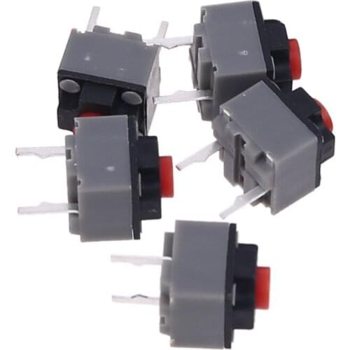YYDS 5pcs Micro Switch 6*6*7.3 mm Square Silent Switch Button Mouse DIP Microswitch Tact Switch